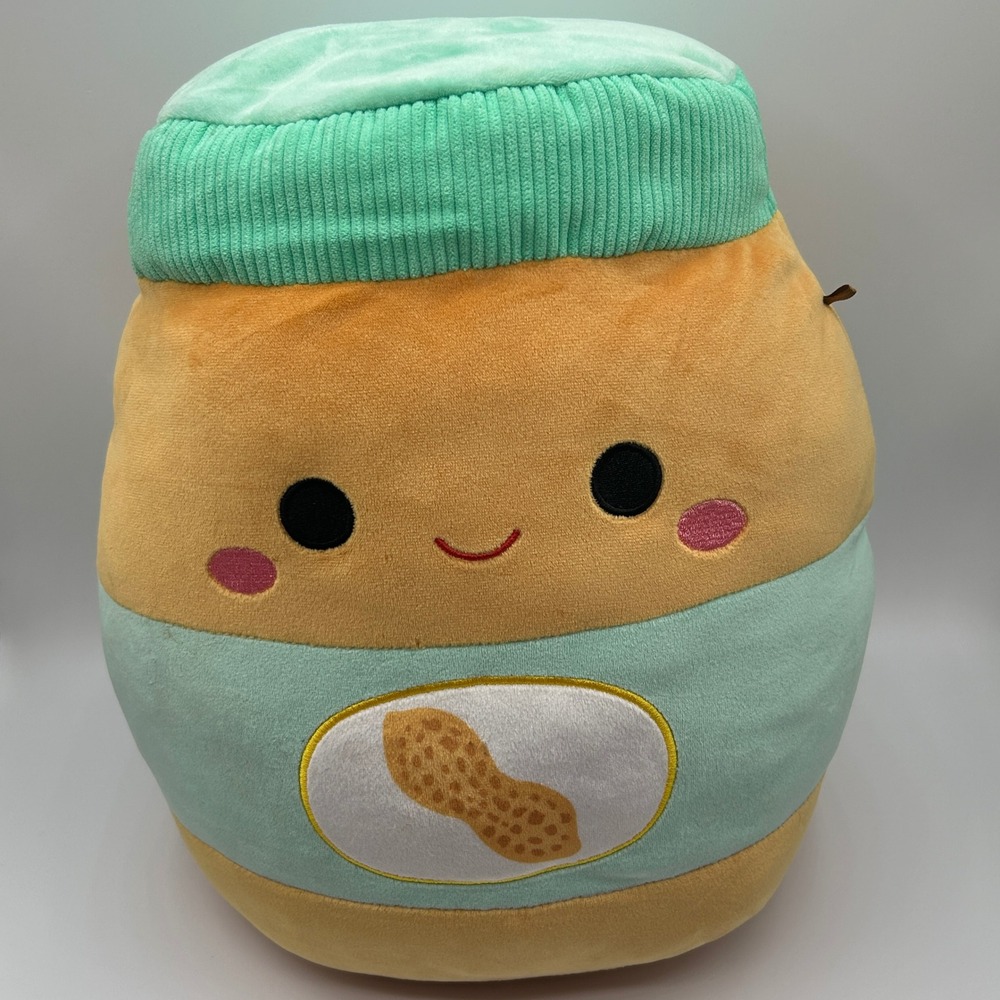 Squishmallows Antoine Peanut Butter Jar‎ 12" Plush Toy Stuffed Animal Kellytoy